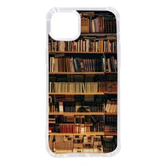 Books On Bookshelf Assorted Color Book Lot In Bookcase Library Iphone 14 Plus Tpu Uv Print Case by Ravend