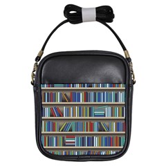 Bookshelf Girls Sling Bag by Ravend