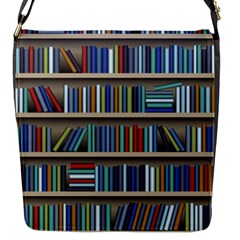 Bookshelf Flap Closure Messenger Bag (s)