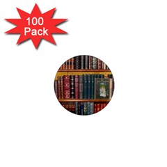 Books-library-bookshelf-bookshop 1  Mini Magnets (100 Pack) 