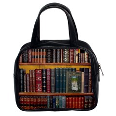 Books-library-bookshelf-bookshop Classic Handbag (two Sides)