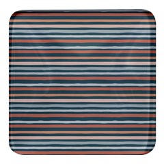 Stripes Square Glass Fridge Magnet (4 Pack) by zappwaits