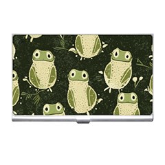 Frog Pattern Business Card Holder by Valentinaart