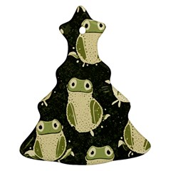 Frog Pattern Christmas Tree Ornament (two Sides) by Valentinaart