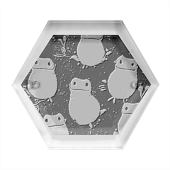 Frog Pattern Hexagon Wood Jewelry Box by Valentinaart