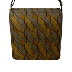 Background-batik Flap Closure Messenger Bag (L)