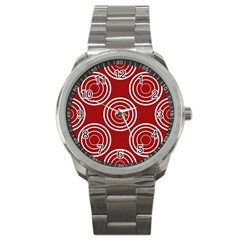 Background-red Sport Metal Watch by nateshop