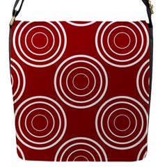 Background-red Flap Closure Messenger Bag (s) by nateshop