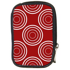 Background-red Compact Camera Leather Case by nateshop