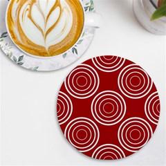 Background-red Uv Print Round Tile Coaster by nateshop