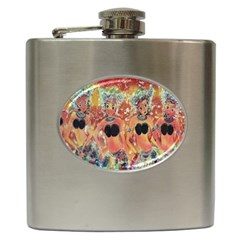 Indonesia-lukisan-picture Hip Flask (6 Oz) by nateshop