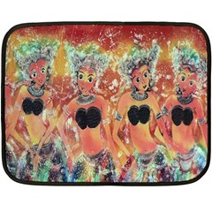 Indonesia-lukisan-picture Two Sides Fleece Blanket (mini) by nateshop