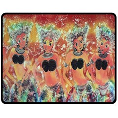 Indonesia-lukisan-picture Fleece Blanket (medium) by nateshop