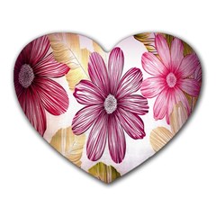 Print-roses Heart Mousepad by nateshop