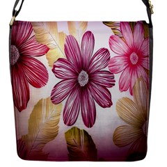 Print-roses Flap Closure Messenger Bag (s) by nateshop