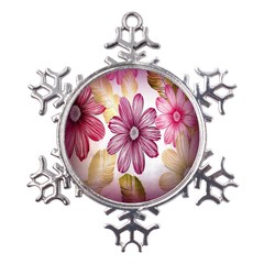 Print-roses Metal Large Snowflake Ornament by nateshop