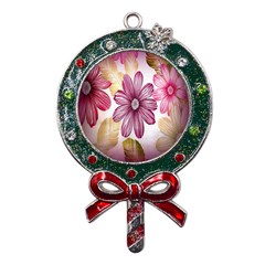 Print-roses Metal X mas Lollipop With Crystal Ornament by nateshop