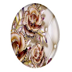 Butterfly Dreams, Bonito, Butterfly, Dream, Flower, Girly Oval Glass Fridge Magnet (4 Pack)