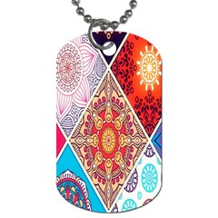 Mandala Pattern, Desenho, Designs, Glitter, Pattern Dog Tag (One Side)