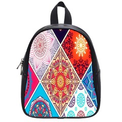 Mandala Pattern, Desenho, Designs, Glitter, Pattern School Bag (small) by nateshop