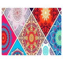 Mandala Pattern, Desenho, Designs, Glitter, Pattern Two Sides Premium Plush Fleece Blanket (medium) by nateshop