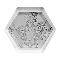 Mandala Pattern, Desenho, Designs, Glitter, Pattern Hexagon Wood Jewelry Box by nateshop