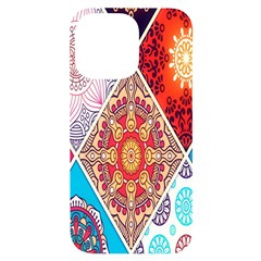 Mandala Pattern, Desenho, Designs, Glitter, Pattern Iphone 14 Pro Max Black Uv Print Case by nateshop