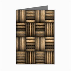 Brown Weaving Texture, Macro, Brown Wickerwork Mini Greeting Card by nateshop