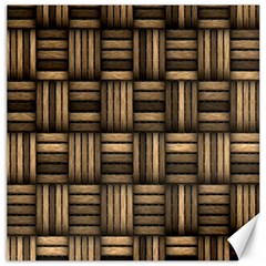 Brown Weaving Texture, Macro, Brown Wickerwork Canvas 16  X 16  by nateshop
