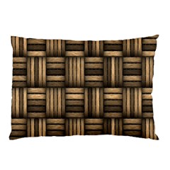 Brown Weaving Texture, Macro, Brown Wickerwork Pillow Case (two Sides)