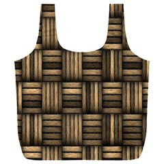 Brown Weaving Texture, Macro, Brown Wickerwork Full Print Recycle Bag (xxxl) by nateshop