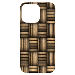 Brown Weaving Texture, Macro, Brown Wickerwork Iphone 14 Pro Max Black Uv Print Case by nateshop