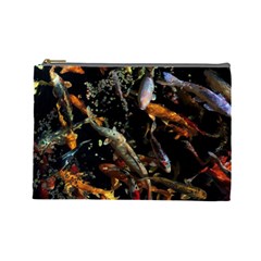 Shoal Of Koi Fish Water Underwater Cosmetic Bag (large) by Ndabl3x