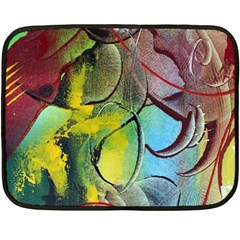 Detail Of A Bright Abstract Painted Art Background Texture Colors Two Sides Fleece Blanket (mini) by Ndabl3x
