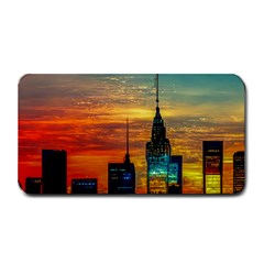 New York City Skyline Usa Medium Bar Mat by Ndabl3x