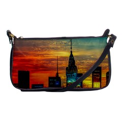 New York City Skyline Usa Shoulder Clutch Bag by Ndabl3x