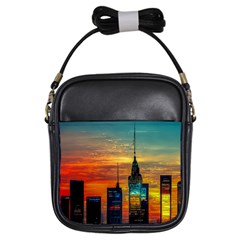 New York City Skyline Usa Girls Sling Bag by Ndabl3x
