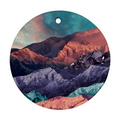 Adventure Psychedelic Mountain Ornament (Round)