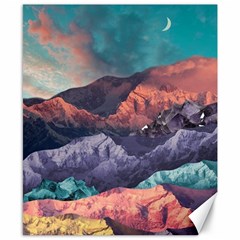 Adventure Psychedelic Mountain Canvas 8  X 10  by Ndabl3x