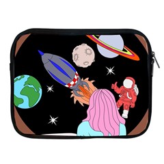 Girl Bed Space Planet Spaceship Apple Ipad 2/3/4 Zipper Cases by Bedest