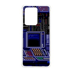Blue Computer Monitor With Chair Game Digital Art Samsung Galaxy S20 Ultra 6 9 Inch Tpu Uv Case by Bedest