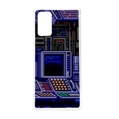 Blue Computer Monitor With Chair Game Digital Art Samsung Galaxy Note 20 Tpu Uv Case by Bedest