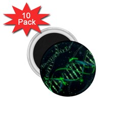 Green And Black Abstract Digital Art 1 75  Magnets (10 Pack) 