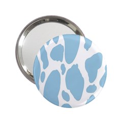 Cow Print, Aesthetic, Y, Blue, Baby Blue, Pattern, Simple 2 25  Handbag Mirrors by nateshop