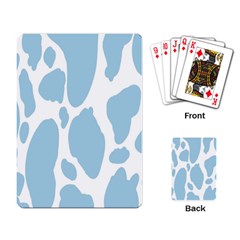 Cow Print, Aesthetic, Y, Blue, Baby Blue, Pattern, Simple Playing Cards Single Design (rectangle) by nateshop