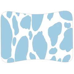 Cow Print, Aesthetic, Y, Blue, Baby Blue, Pattern, Simple Velour Seat Head Rest Cushion by nateshop