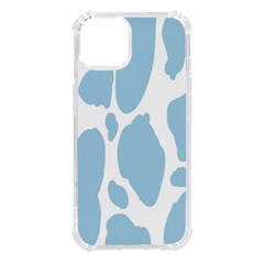 Cow Print, Aesthetic, Y, Blue, Baby Blue, Pattern, Simple Iphone 14 Tpu Uv Print Case