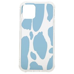 Cow Print, Aesthetic, Y, Blue, Baby Blue, Pattern, Simple Iphone 12 Mini Tpu Uv Print Case	 by nateshop