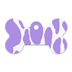 Cow Print, Aesthetic,violelilac, Animal, Purple, Simple Dog Tag Bone (one Side) by nateshop