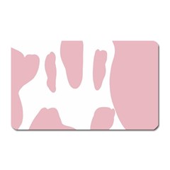 Cow Print, Pink, Design, Pattern, Animal, Baby Pink, Simple, Magnet (Rectangular)